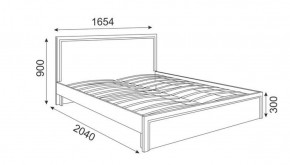 Кровать 1.6 М07 Стандарт с основанием Беатрис (Орех гепланкт) в Приобье - priobie.ok-mebel.com | фото