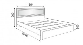 Кровать 1.6 М09 с мягкой спинкой и настилом Беатрис (Орех гепланкт) в Приобье - priobie.ok-mebel.com | фото