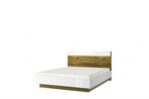 Кровать 160 с подъемником, TORINO, цвет белый/Дуб наварра в Приобье - priobie.ok-mebel.com | фото 1