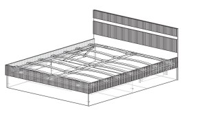 ОЛИВИЯ Кровать 1600 с основанием и ПМ в Приобье - priobie.ok-mebel.com | фото 4