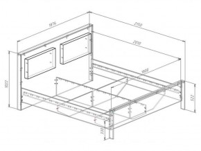 Кровать 1800 с плитой 22 мм ЛИБЕРТИ + основание в Приобье - priobie.ok-mebel.com | фото 3