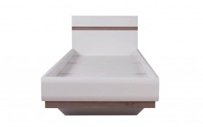 Кровать 90/TYP 90, LINATE ,цвет белый/сонома трюфель в Приобье - priobie.ok-mebel.com | фото 3