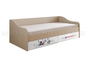 ВЕГА NEW Boy  Кровать 900 с настилом ЛДСП (дуб беленый) в Приобье - priobie.ok-mebel.com | фото