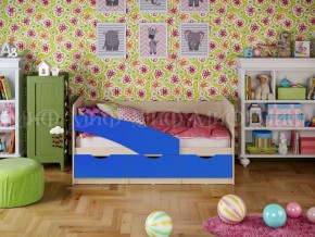 Кровать Бабочки (Синий матовый) 1800 в Приобье - priobie.ok-mebel.com | фото