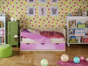 Кровать Бабочки (Сиреневый металлик) 1600 в Приобье - priobie.ok-mebel.com | фото