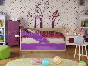 ДЕЛЬФИН-1 Кровать 1800 (Фиолетовый металлик) в Приобье - priobie.ok-mebel.com | фото