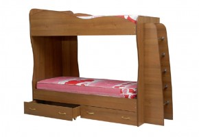Кровать детская 2-х ярусная Юниор-1 (800*2000) ЛДСП в Приобье - priobie.ok-mebel.com | фото