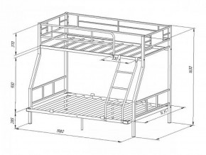 Кровать двухъярусная "Гранада-1 140" Серый в Приобье - priobie.ok-mebel.com | фото 2