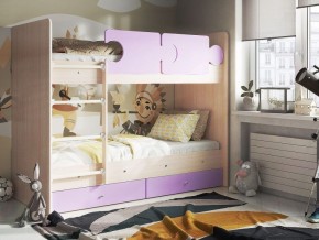 Кровать двухъярусная "Тетрис" (щиты) с бортиками + ящики в Приобье - priobie.ok-mebel.com | фото 4