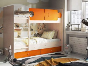 Кровать двухъярусная "Тетрис" (щиты) с бортиками + ящики в Приобье - priobie.ok-mebel.com | фото 5