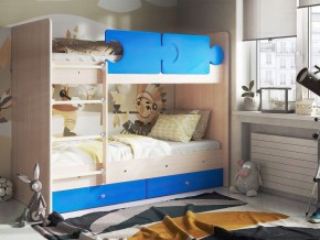 Кровать двухъярусная "Тетрис" (щиты) с бортиками + ящики в Приобье - priobie.ok-mebel.com | фото 6
