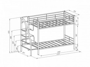 Кровать двухъярусная "Толедо" Коричневый/Венге в Приобье - priobie.ok-mebel.com | фото 2