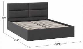 Кровать двуспальная Глосс с ПМ Тип 1 в Приобье - priobie.ok-mebel.com | фото 4