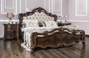 Кровать двуспальная Илона с мягким изголовьем (1800) караваджо в Приобье - priobie.ok-mebel.com | фото 1