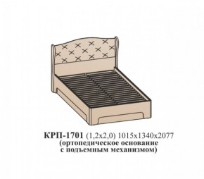 Кровать ЭЙМИ с подъемным механизмом КРП-1701 Бодега белая/патина серебро (1200х2000) в Приобье - priobie.ok-mebel.com | фото