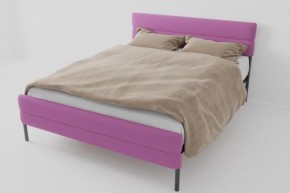 Кровать Горизонт Мини с ортопедическим основанием 1200 (велюр розовый) в Приобье - priobie.ok-mebel.com | фото