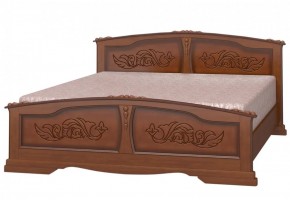 ЕЛЕНА Кровать из массива 1200 (Орех) в Приобье - priobie.ok-mebel.com | фото 1