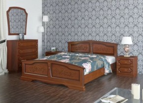 ЕЛЕНА Кровать из массива 1800 (Орех) в Приобье - priobie.ok-mebel.com | фото 2