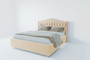 Кровать Калининград с ПМ 1600 (экокожа бежевая) в Приобье - priobie.ok-mebel.com | фото 2