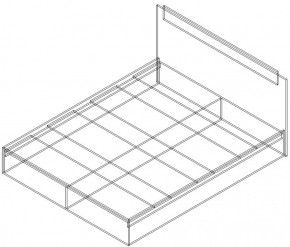 СОФИЯ Кровать КР1600 (венге/дуб белфорт) щиты в Приобье - priobie.ok-mebel.com | фото 2