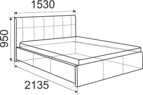Кровать Изабелла с латами Newtone light beige 1400x2000 в Приобье - priobie.ok-mebel.com | фото
