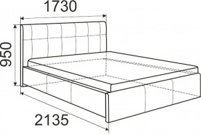 Кровать Изабелла с латами Newtone light beige 1400x2000 в Приобье - priobie.ok-mebel.com | фото 2