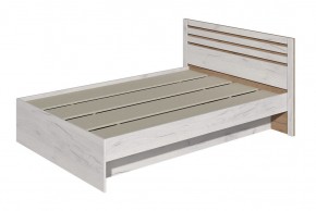 Кровать Лиана 1.4 (Дуб Крафт Белый/Дуб Крафт Золотой) в Приобье - priobie.ok-mebel.com | фото