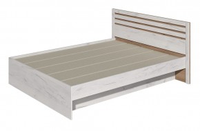 Кровать Лиана 1.6 (Дуб Крафт Белый/Дуб Крафт Золотой) в Приобье - priobie.ok-mebel.com | фото