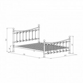 Кровать металлическая "Эльда" Черный/Золото в Приобье - priobie.ok-mebel.com | фото 2