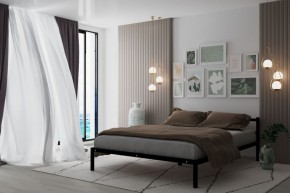 Кровать Мета с матрасом 1200 (черный) в Приобье - priobie.ok-mebel.com | фото 2