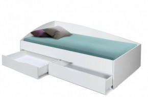 Кровать одинарная "Фея - 3" асимметричная 2000х900 (белая) в Приобье - priobie.ok-mebel.com | фото 2