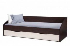 Кровать одинарная "Фея - 3" симметричная New (2000Х900) венге/вудлайн кремовый в Приобье - priobie.ok-mebel.com | фото
