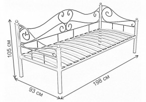 Кровать односпальная Венеция в Приобье - priobie.ok-mebel.com | фото 3