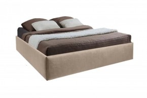 Кровать Подиум с ПМ 1600 (велюр светло-серый) в Приобье - priobie.ok-mebel.com | фото