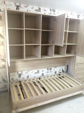 Шкаф-кровать подъемная 900 (горизонтальная) арт. К03 в Приобье - priobie.ok-mebel.com | фото 5