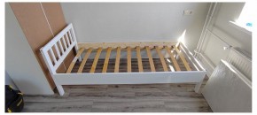Кровать полутораспальная Белая эмаль в Приобье - priobie.ok-mebel.com | фото 2
