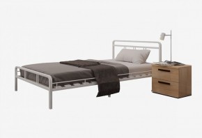 Кровать "Леон" Белая (1200*2000) (ножки-белые) в Приобье - priobie.ok-mebel.com | фото 2