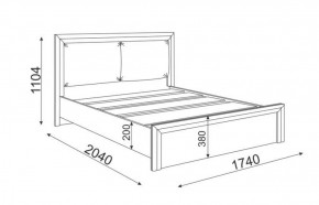 Кровать 1.6 Глэдис М31 с настилом и мягкой частью (ЯШС/Белый) в Приобье - priobie.ok-mebel.com | фото 3