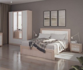Кровать 1.6 Глэдис М31 с настилом и мягкой частью (ЯШС/Белый) в Приобье - priobie.ok-mebel.com | фото 4