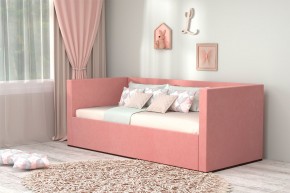 Кровать с ПМ (арт.030) (с/м 900*2000мм) (б/матр), ткань розовая в Приобье - priobie.ok-mebel.com | фото 1