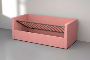 Кровать с ПМ (арт.030) (с/м 900*2000мм) (б/матр), ткань розовая в Приобье - priobie.ok-mebel.com | фото 2