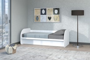 Кровать Сказка с ПМ 900 (Белый текстурный) в Приобье - priobie.ok-mebel.com | фото