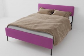 Кровать Стандарт Мини с ортопедическим основанием 1600 (велюр розовый) в Приобье - priobie.ok-mebel.com | фото