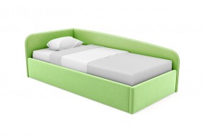 Кровать угловая Лэсли интерьерная +основание (120х200) 1 кат. ткани в Приобье - priobie.ok-mebel.com | фото