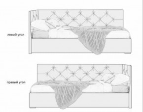 Кровать угловая Лилу интерьерная +основание/ПМ/бельевое дно (80х200) в Приобье - priobie.ok-mebel.com | фото 5