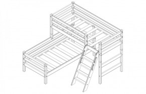 Кровать угловая с наклонной лестницей Соня (Вариант 8) в Приобье - priobie.ok-mebel.com | фото 4