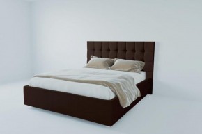 Кровать Венеция без основания 1200 (экокожа коричневая) в Приобье - priobie.ok-mebel.com | фото