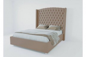 Кровать Версаль ЛЮКС с ПМ 1200 (велюр темно-серый) в Приобье - priobie.ok-mebel.com | фото