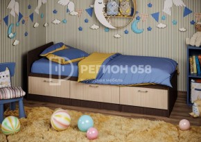 Кровать Юниор-5 ЛДСП в Приобье - priobie.ok-mebel.com | фото 1