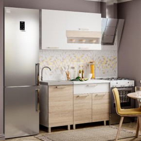 Кухня Айсбери 1.2 м (Белый/Дуб Сонома) в Приобье - priobie.ok-mebel.com | фото